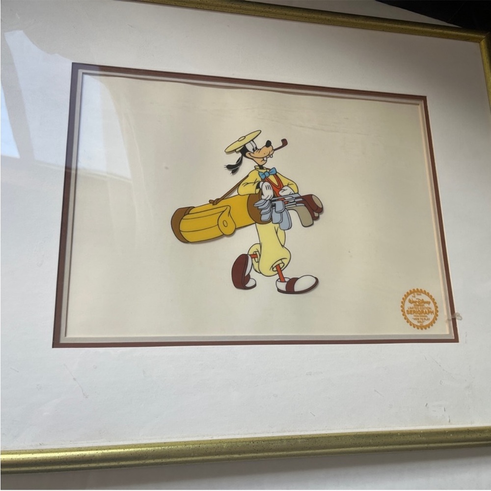 Disney Goofy Golf Certified Animation Cel with Frame⛳️